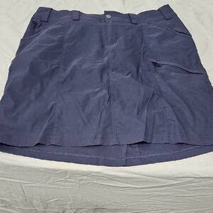 Duluth Trading Navy Blue Skort with Zipper Pocket
